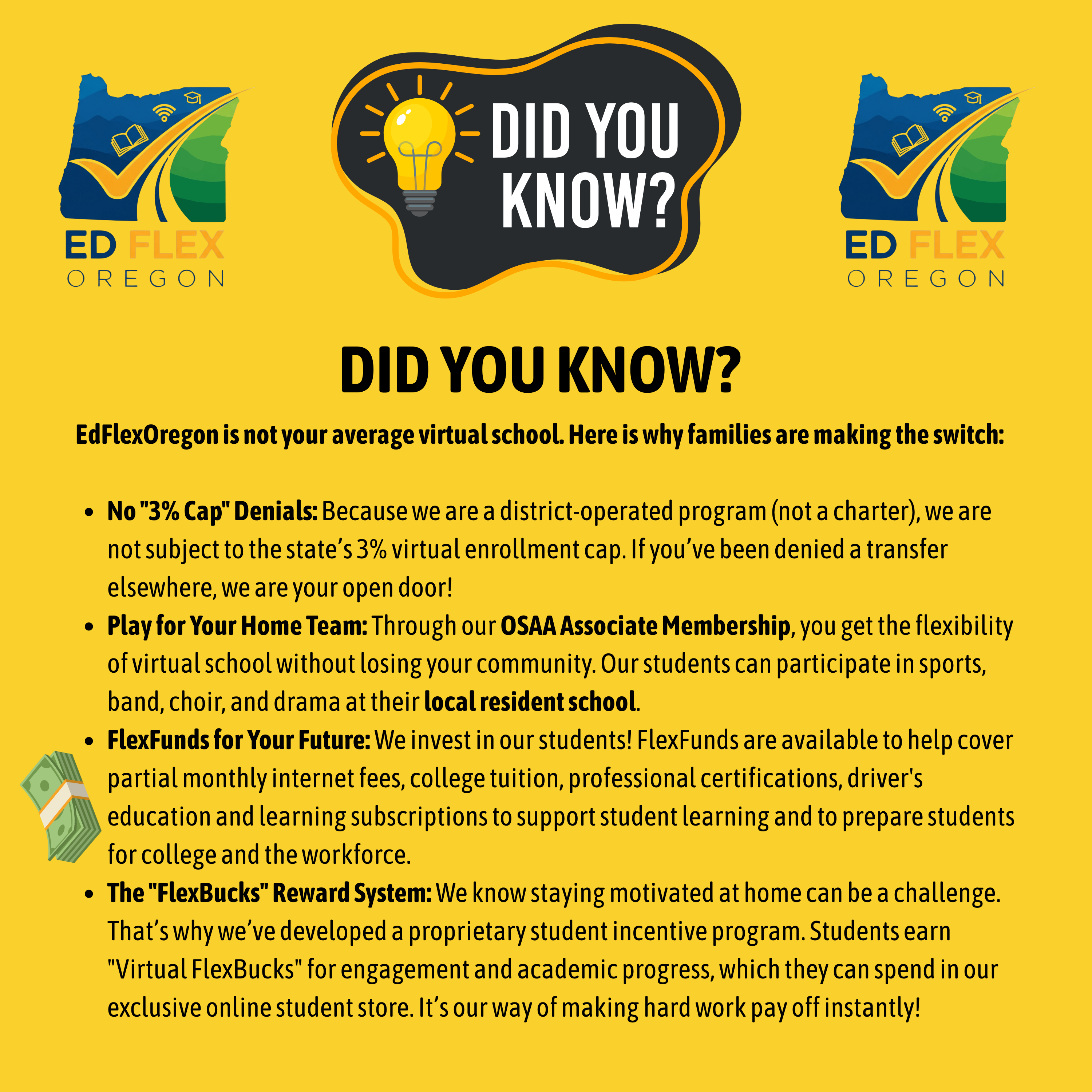 EdFlexOregon Did you know flyer