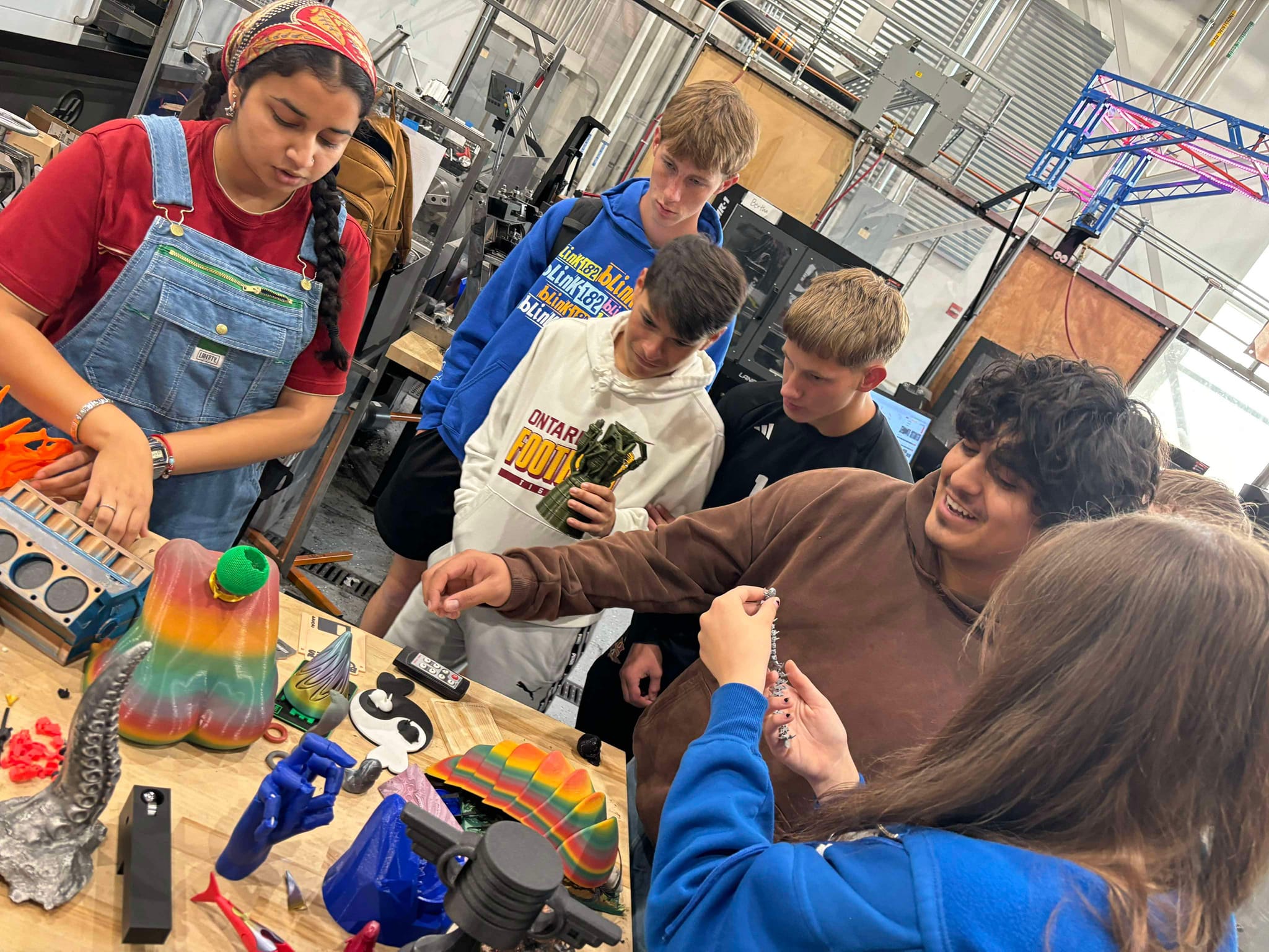 students cooking together