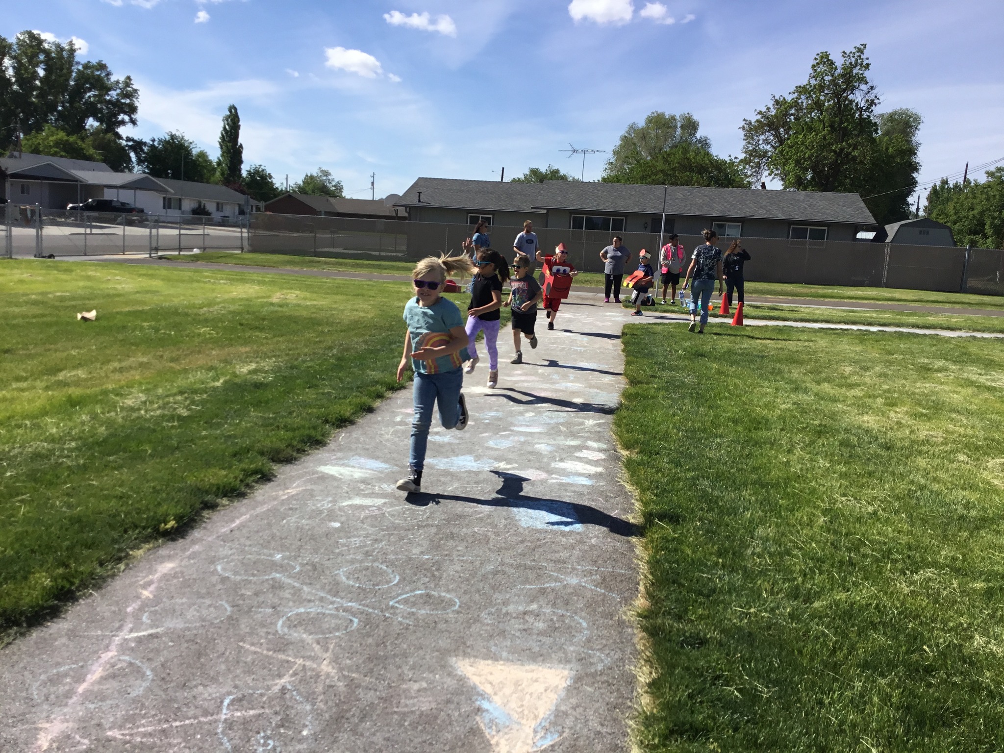 kids running outside